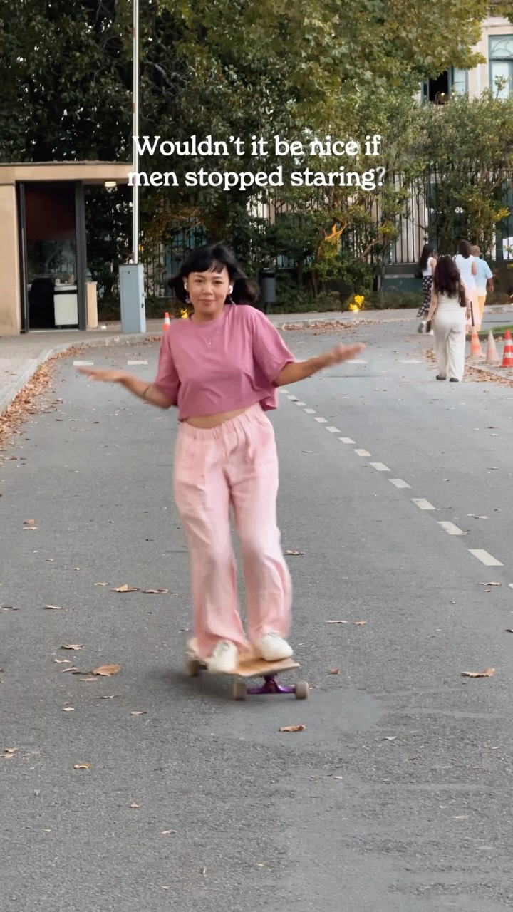 I just want to be outside doing the thing I love (skating) without being bothered by men. Seems like it’s too much to ask cos..
 
.. they stare, they take close up photos of me without consent, they invite themselves into conversations I don’t want to have. 

Ugh