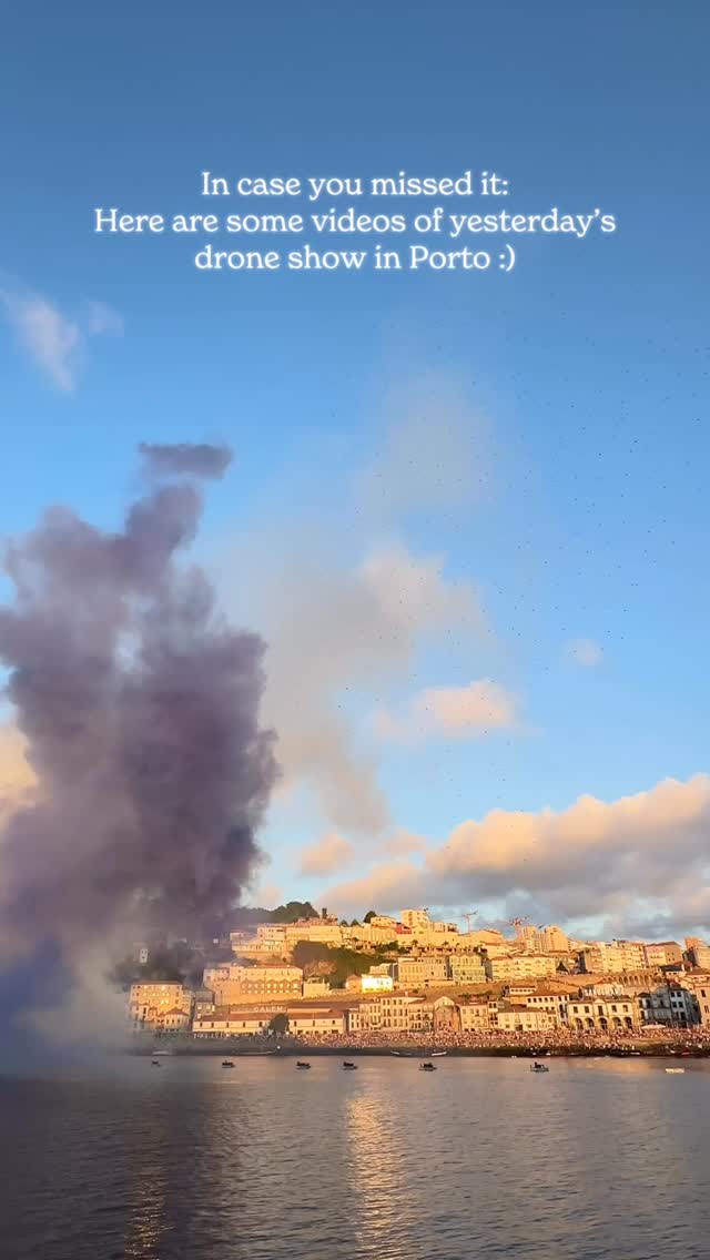 Did you see it? What did you think? 

📍 Porto, Portugal
daytime drone fireworks show