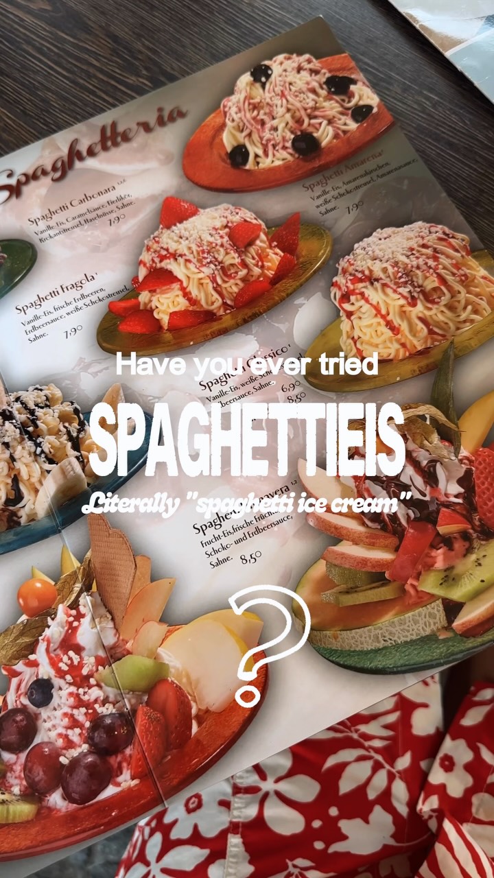 Germany’s strangest dessert? 

#spaghettieis